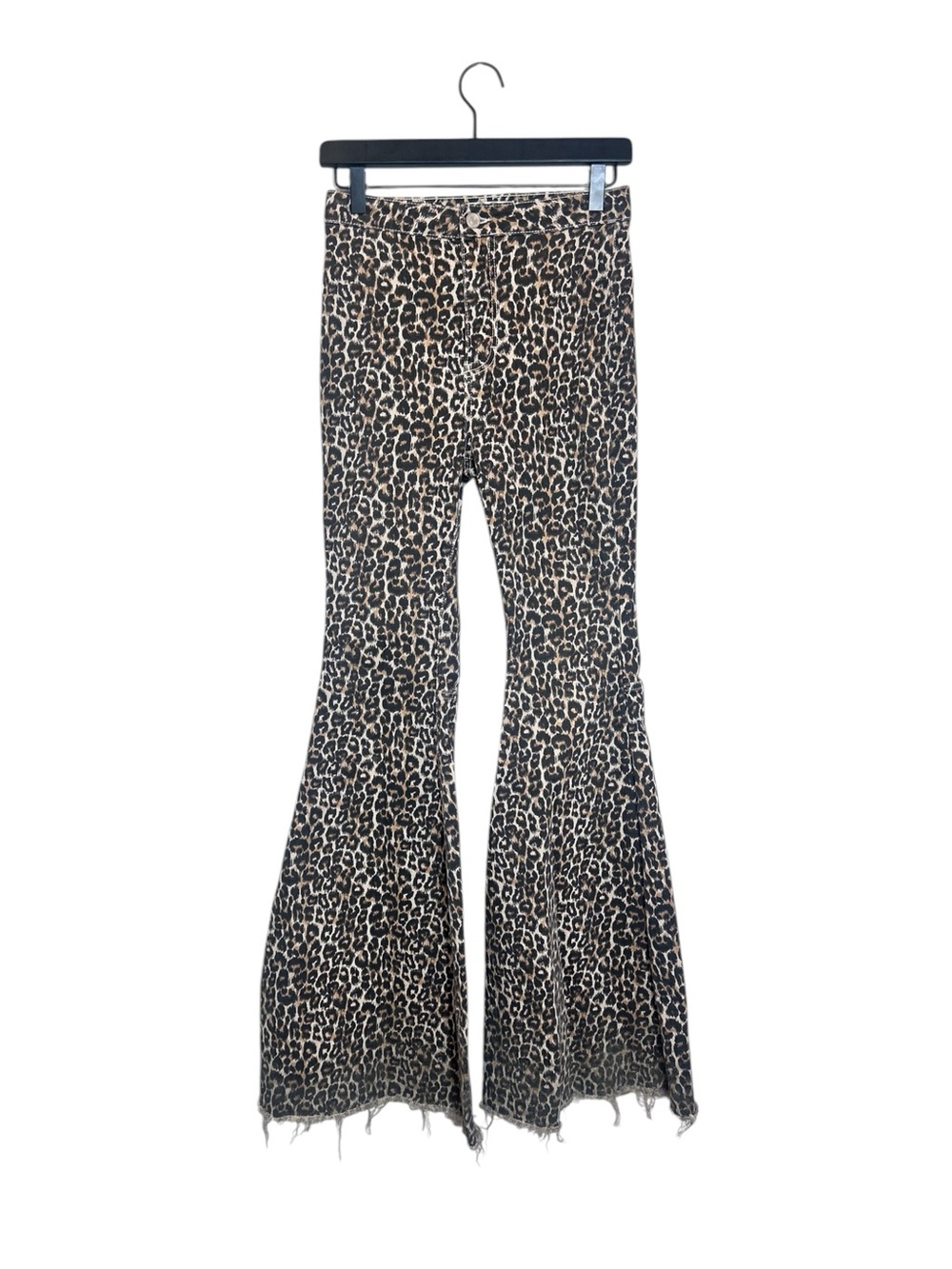 We the Free Leopard Print Flared Pants - Neutral Tones